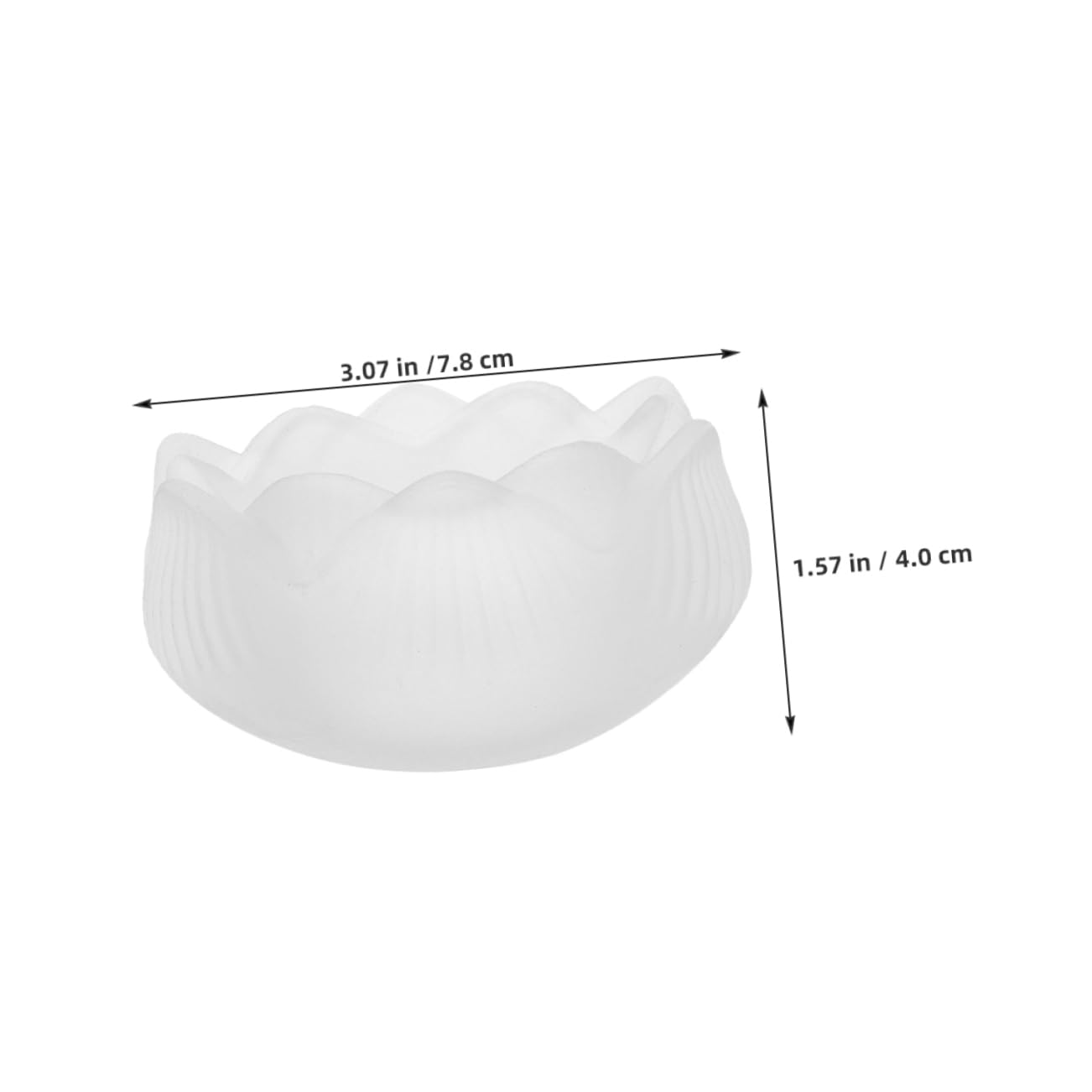 Portavelas de Loto de Cristal Blanco, 4 Piezas, para Té | Base Artesanal en Vidrio, Forma de Flor, Uso en Oración y Altares Domésticos, Diseño Simbólico