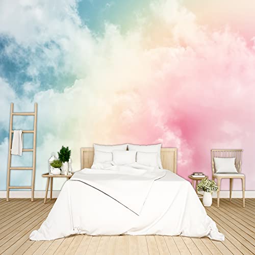 BZHXBZ - Colorful Cloud Wallpaper Aesthetic Room Decor Mural Home