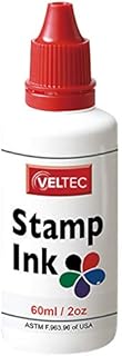 Veltec S-81 Premium Stamp Refill Ink for Self-Inking and Rubber Stamp Pads – 2 oz (Red)