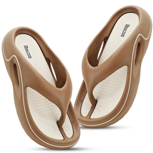 Image of DOCTOR HEALTH SUPER SOFT Men's EVA Flip Flops | Lightweight Cushioned Comfortable Thong Slippers | Anti-Skid Waterproof Soft Footbed Daily Wear Beach Bathroom Indoor Outdoor Flip Flops