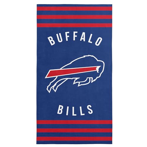 Image of Northwest NFL Buffalo Bills Unisex-Adult Beach Towel, 30 inch x 60 inch, Stripes