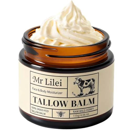 Beef Tallow for Skin, Beef Tallow and Honey Balm, Face & Body Moisturizer