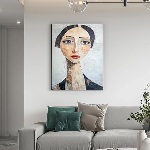 Décoration murale toile portrait abstrait habiller un mur vide