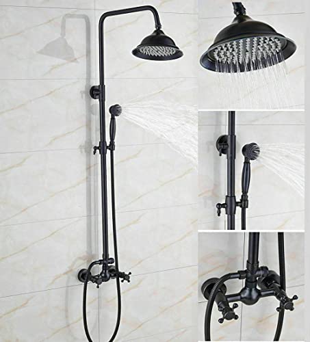 Système de robinet de douche à effet pluie mural contre le calcaire
