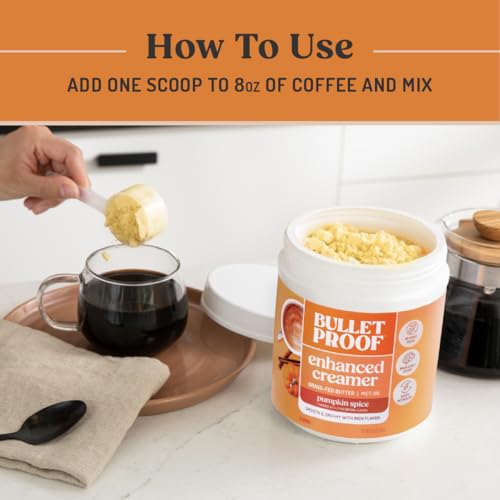 Bulletproof Pumpkin Spice Creamer, 14.8 Ounces, Keto Coffee Powder Creamer with MCT Oil and Grass-Fed Butter - Thumbnail 6