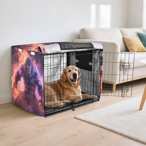 Housse cage chien imperméable bâche protection chat feu pourpre - 7