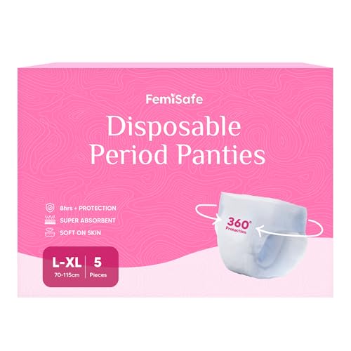 Image of FemiSafe Disposable Period Panty for Women | LXL | Pack of 5 | 360° Leak-Proof Protection for Heavy Flow | Up to 8+ Hours Protection | Ideal for Maternity & postpartum