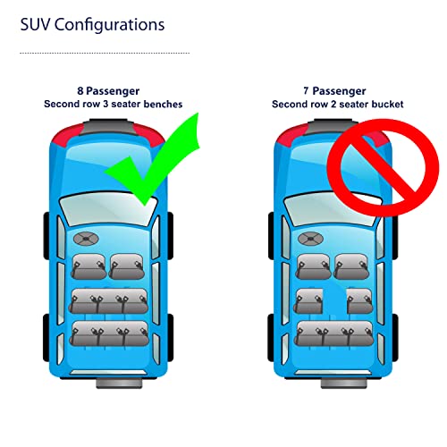 Toughpro Floor Mats 1St + 2Nd + 3Rd Row Compatible With Cadillac Escalade Esv 2Nd Row Bench All Weather Heavy Duty Black Rubber 2007 2008 2009 2010 2011 2012 2013 2014 #TOP3