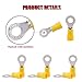 Hilitchi 100Pcs 12-10AWG Insulated Terminals Ring Electrical Wire Crimp Connectors (Yellow - M6) (Yellow - M6)