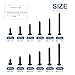 DTGN 304 Stainless Steel Self-Tapping Screws Pan Head Sheet Metal Screws Assortments Hardware Kit,Black Oxide(Size:#6x1/2-#8x1-1/2-320pcs)