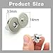 100 Sets Silver Tone Magnetic Purse Snap Clasps Button/Great for Closure Purse Handbag Clothes Sewing Craft No Tools Required 14mm (14YIN100)