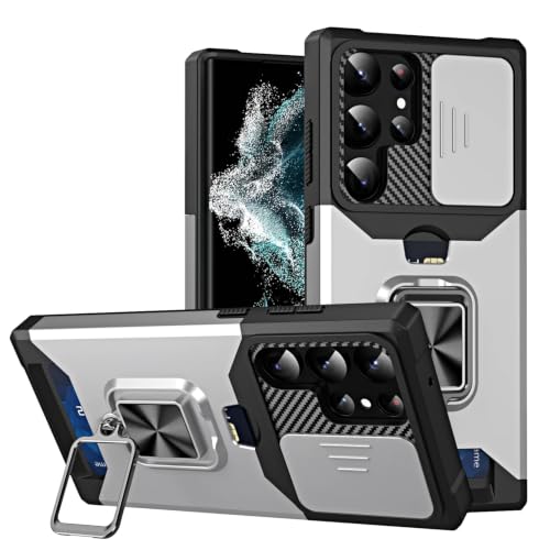 �J�[�h�X���b�g�t���E�H���b�g�����O�z���_�[�P�[�X Samsung�p Galaxy S25 S24 S23 S22 Ultra S22 S23 Plus S21�p �A�[�}�[�L�b�N�X�^���h�o���p�[�J�o�[�iGalaxy A15�p/�z���C�g�j