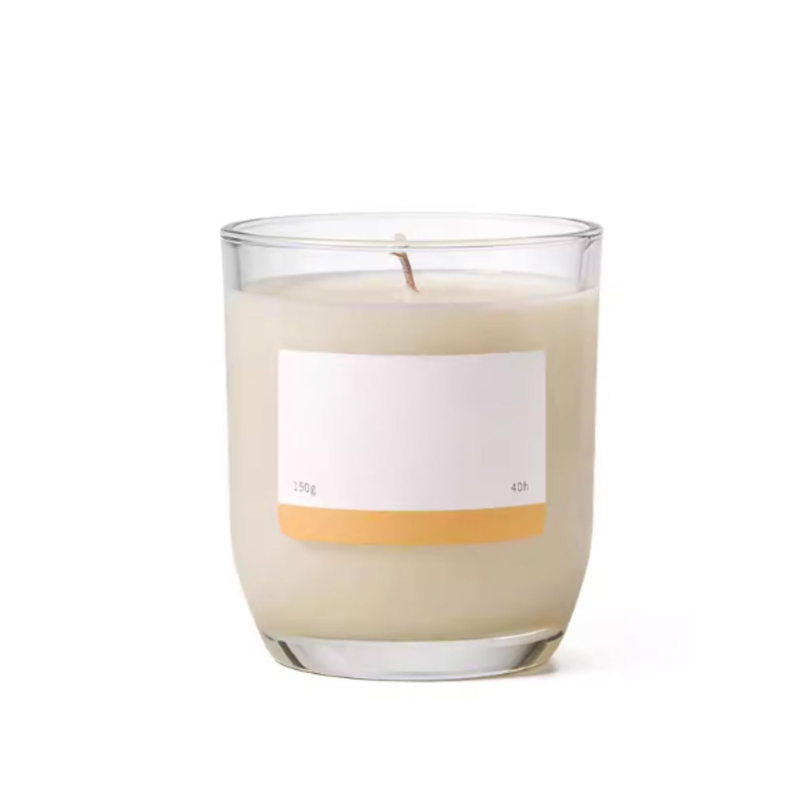 Compact Glass Candles Orange Blossom and Fig Modern Cylinder Aromatherapy Candle Reusable Scented Candle for Stress Relief Not pungent(Orange Blossom)