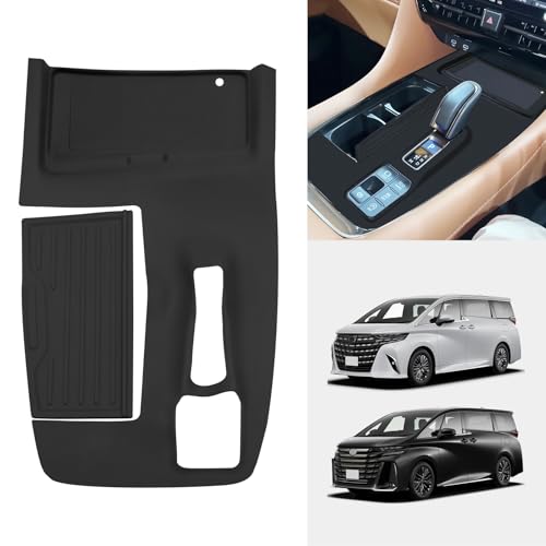 TELLIKA アルファード ヴェルファイア 40系 シフトパネル ラバーマット ゴムマット カバー 1P 防水 防塵 キズ防止 汚れ防止 指紋防止 内装 カー用品 車用品 アクセサリー カスタム パーツ (エレクトロシフトマチック装備車専用)