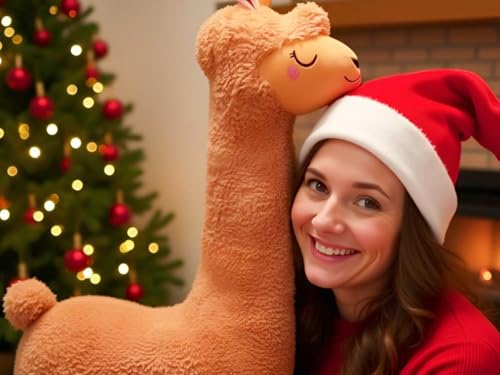 Image of Ryttir 40 Inch 15% Chubbier Large Llama Stuffed Animal, Soft Alpaca Plush Toy Body Pillow for Kids & Adults - Ideal Cuddly Gift & Room Decoration