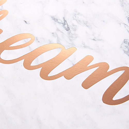12-Count Decorative File Folders, Letter Sized, 1/3-Cut Tabs, Cute Marble Designs with Inspirational Rose Gold Foil Words, 300GSM Thick Organizers, 9.5 x 11.5 Inches - Thumbnail 3