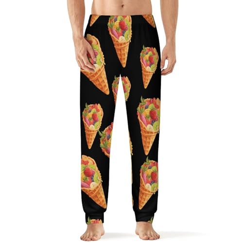 Egg Waffle Berry Kiwi Men's Pajama Pants Lounge Pant Sleepwear PJ Bottoms