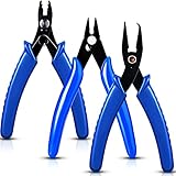 3 Pieces Split Ring Pliers, Bead Crimping Pliers, Jewelry Wire Cutter Jewelry Pliers Tool Jewelry Making Pliers Tool Set for Jewelry Beading Repair Making Supplies