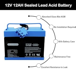 12 Volt 12AH Battery for Peg Perego Tractor John Deere Gator XUV Polaris RZR 900 Polaris Slingshot Gaucho Rock'in 12V Replacement Battery for Ground Loader New Holland T8 Tractor Kids Ride On Car Toys