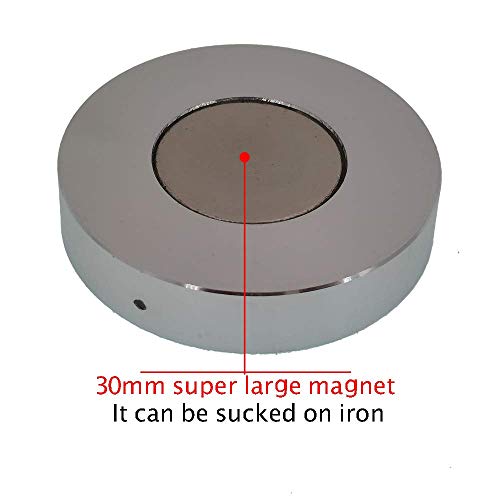 Xmlei Aluminum Alloy High Precision Horizontal Bubble Universal High Precision Small Level Bubble Level Meter Circular Bubble Correction Convenient And Quick (Silver-Blue - With Magnetic-Luminous) #TOP5