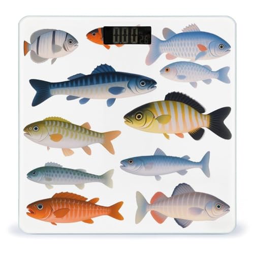 Báscula digital de baño Different Fish con pantalla amplia miniatura 1