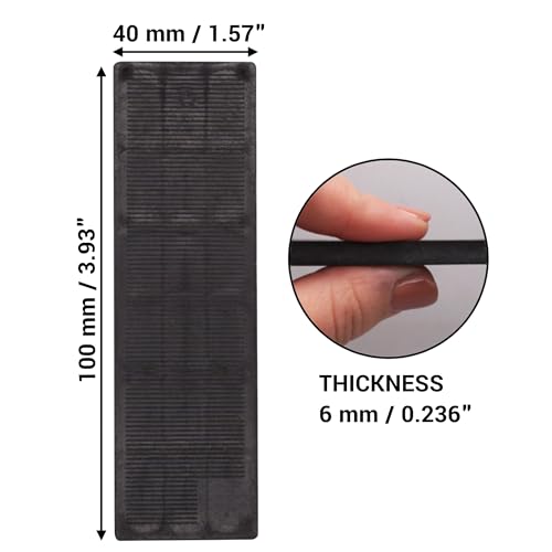 SKIR'CO (20 pcs) Plastic Flat Shims 6 mm, Glazing Packers 40 x 100 mm, Frame Spacers, Door and Window Frame Packers - Image 3