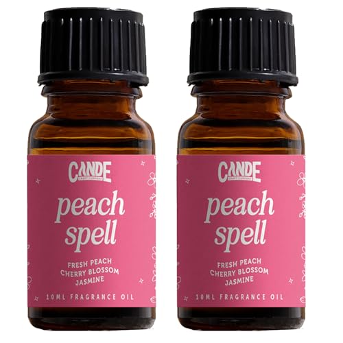 Image of CANDECraftCo Premium Fragrance Oil - Diffuser Oils Fragrances Scented for Home, Candle Soap Making Supplies, Aromatherapy Blends for House (0.34 Fl Oz) (2-Pack, Peach Spell)