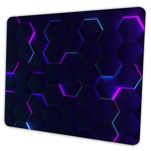 SHALYSONG Hexagon Grid Mouse Pad, Non-Slip Small Computer Laptop Mousepad