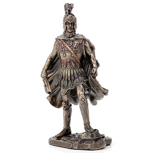 Estatua Decorativa Guerrero Alejandro Magno 24.77 cm Bronce miniatura 2