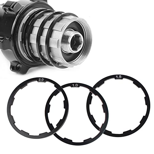 Distanzring für Kassette 3 Stück, Fahrrad Kassette Spacer Aluminiumlegierung Unterlegscheibe Zahnkranz Innenlager Achsscheiben Dichtung für Fahrradnaben Mountainbike Rennrad 1mm+1.