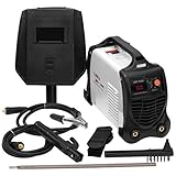 Incluye un kit completo de accesorios para soldar: Careta de plástico, pinza de masa, pinza porta electrodos, cepillo - piqueta, 2 electrodos J422