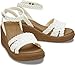 Crocs Womens Brooklyn Ankle Strap Wedge Platform Sandals Chalk 8 Medium