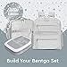 Bentgo Kids Glitter Backpack - Lightweight 14” Backpack for School, Travel & Daycare, Ideal for Ages 4+, Durable & Water-Resistant, Roomy Interior, & Loop for Lunch Bag (Glitter Edition - Silver)