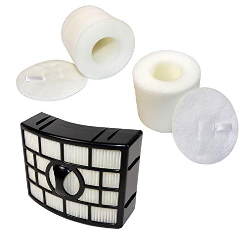 HQRP Filter Kit compatible with Shark NV831 NV835 NV830 Series DuoClean Powered Lift-Away Vacuum, XHF650 XFF650 Replacement (HEPA + 2X Foam & Felt)