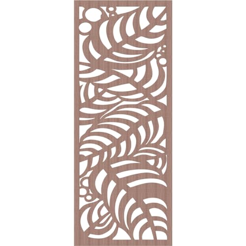 Image of Mills Decorative Pierced Fretwork Wood Wall Panels, 37 3 /8 inchW x 94 3 /8 inchH x 3 /8 inchT, Walnut