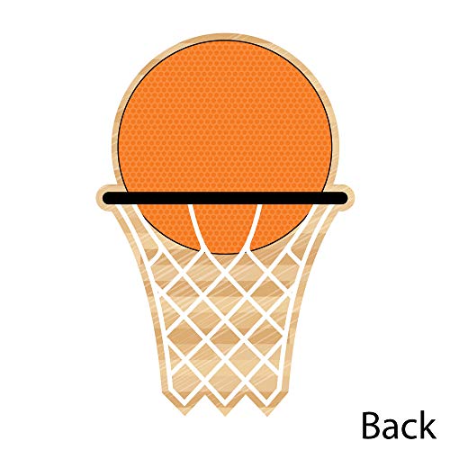 image for Big Dot of Happiness Nothin' but Net - Basketball - Shaped Thank You C