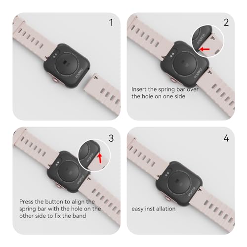 Image of anyloop Silicone Replacement Bands Straps Compatible Watch, Quick Release Bands Watch