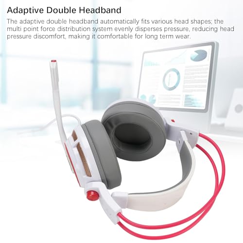 Gaming Headset, 7.1 Surround Sound Headphone Multi-Canal Vibrant Clear Sound USB HeadSets for Gaming Desktop Computer – Image 4