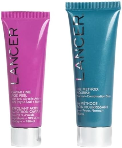 LancerSkincare Set: Peel And Nourish Duo Holiday Skincare Kit and Ornament