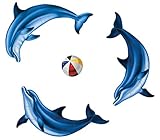 Dolphin Group Porcelain Swimming Pool Mosaic (28" x 28")