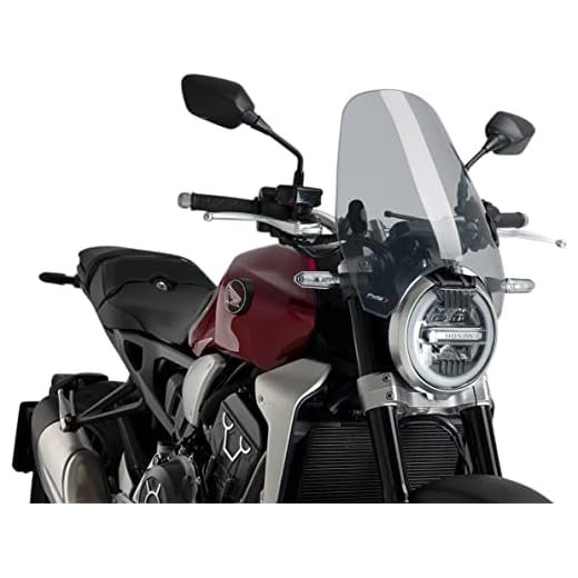 Puig 0336H Carenabris Alto para Moto con Faro Redondo, Ahumado