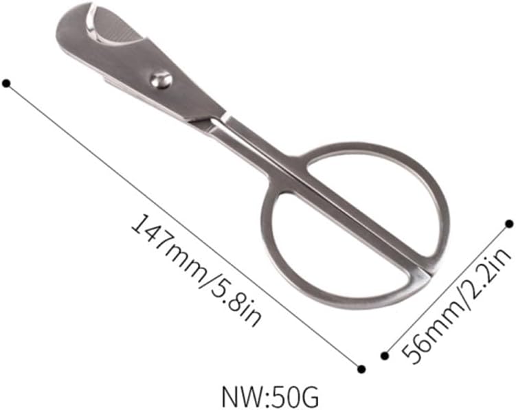 JDIME Cigar Cutter Stainless Steel Guillotine Metal Blade Hole Punch Pocket Smoking Tool Case Silver Zinc Alloy(A)