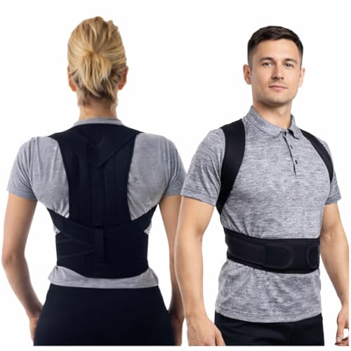 Bahía Aventura Corrector de Postura Unisex y Soporte Lumbar Ajustable – Mejora tu Postura y Alivia el Dolor de Espalda y Hombros - Ideal para Trabajo, Deporte, Actividades Diarias