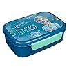 Scooli FRUW9903 broodtrommel van kunststof met twee clips, Disney Frozen II, gemakkelijk te openen en te sluiten, BPA en…
