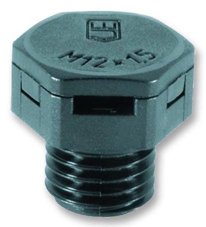 Hylec VENTING PLUG, IP66/IP69K, BLK, M12 | 19" EQUIPMENT/CABINET RACK ACCESSORIES VENT DRAINS ENCLOSURES/CABINET RACKS, 1 X QTY - JDAE12PA/SW