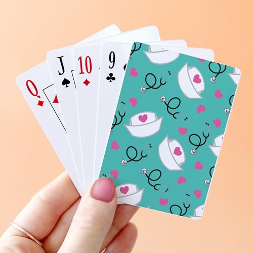Baraja de cartas tamaño estándar Cute Nurse miniatura 4
