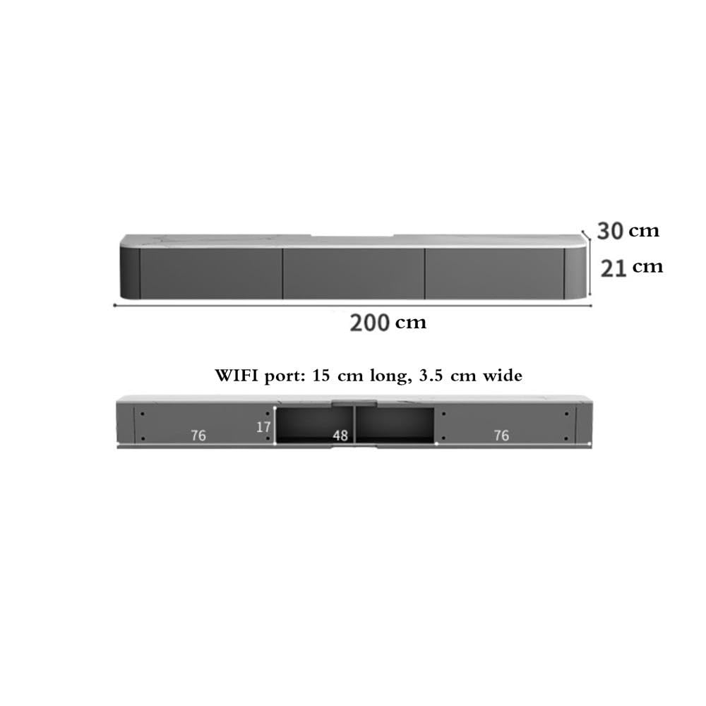 huanglyc-232 Soporte para televisión Soporte de TV Flotante de Pared con múltiples Compartimentos de Almacenamiento, Consola Multimedia for Sala de Estar Entretenimiento televisivo