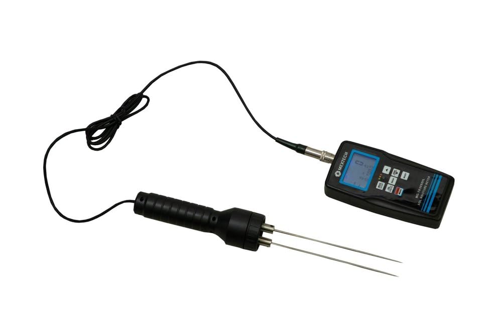 Humidimètre numérique pour sol avec sonde à pointes | Mesure de l'humidité de 0 à 80% | Pour l'agriculture et les serres | Modèle n° : MC7830SOIL