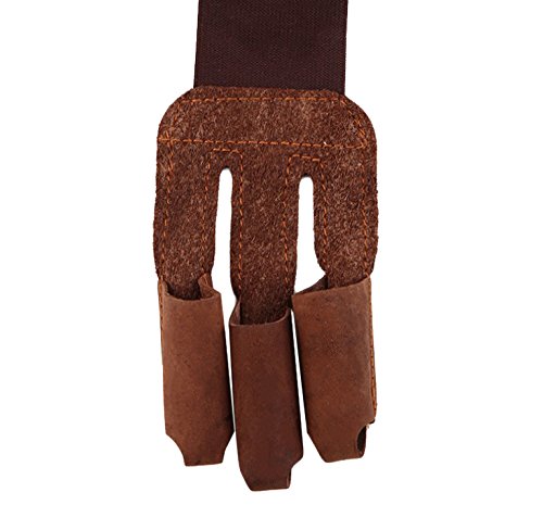 Futaba 3 Fingers Pull Bow Archery Protect Glove-Brown 3
