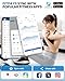 ABLEGRID Smart Body Fat Scale, Rechargeable Digital Bathroom Scale for Body Weight, Gradient Trends and Difference in Change Display, 22 Body Metrics, BMI, Muscle Mass, Heart Rate, Water Weight, 400lb